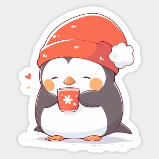 Cute Cocoa Penguin Sticker